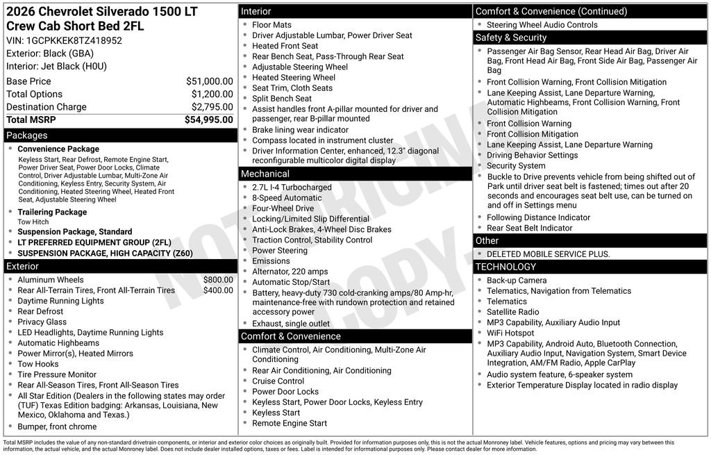 New 2026 Chevrolet Silverado 1500 LT AWD/4WD image 9