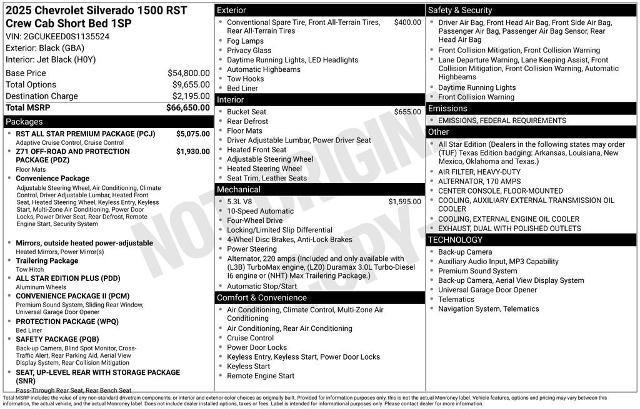 New 2025 Chevrolet Silverado 1500 RST w/ RST All Star Premium Package image 43