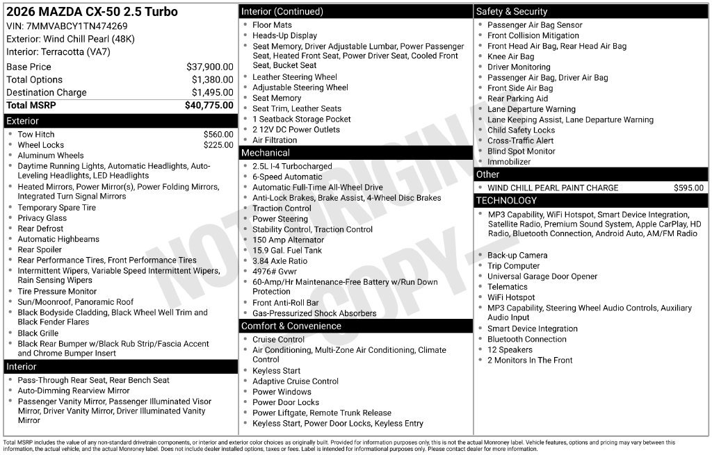 Certified 2026 MAZDA CX-50 AWD 2.5 S image 31