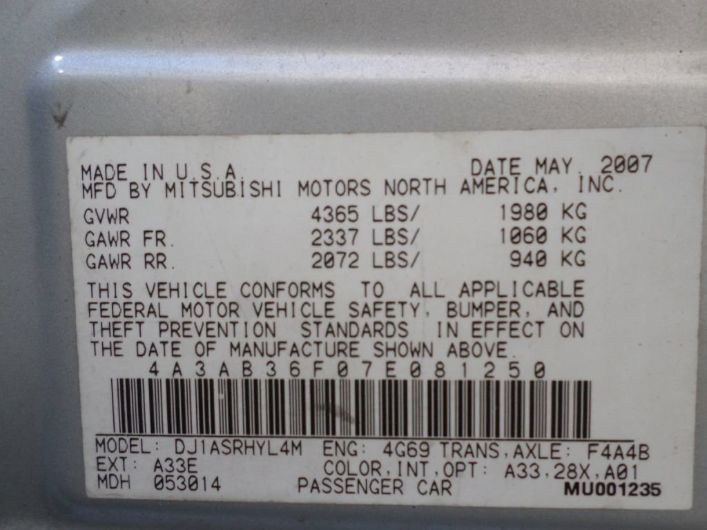 Used 2007 Mitsubishi Galant ES FWD image 17