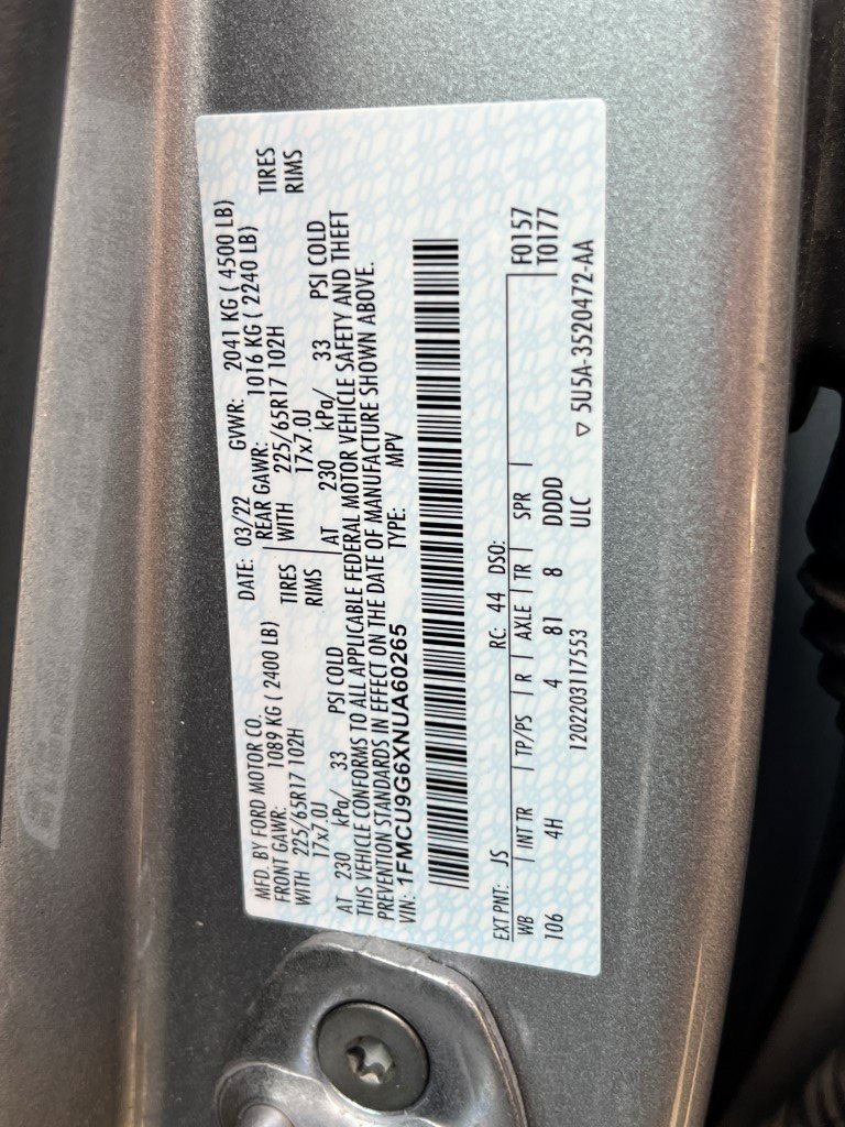 Certified 2022 Ford Escape SE image 28