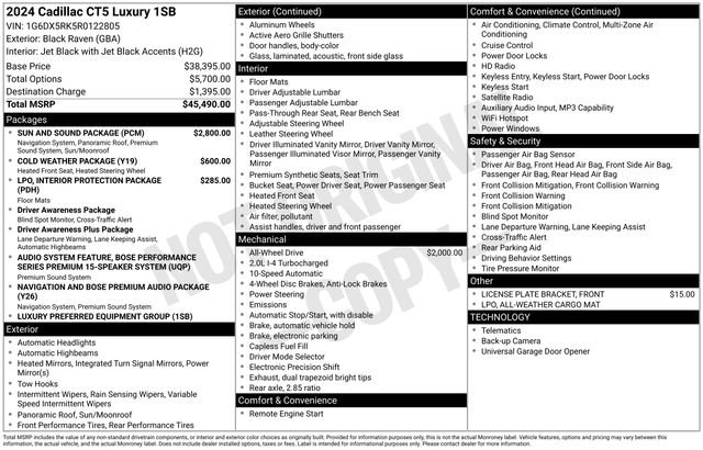 Used 2024 Cadillac CT5 Luxury w/ Sun And Sound Package AWD/4WD video 2
