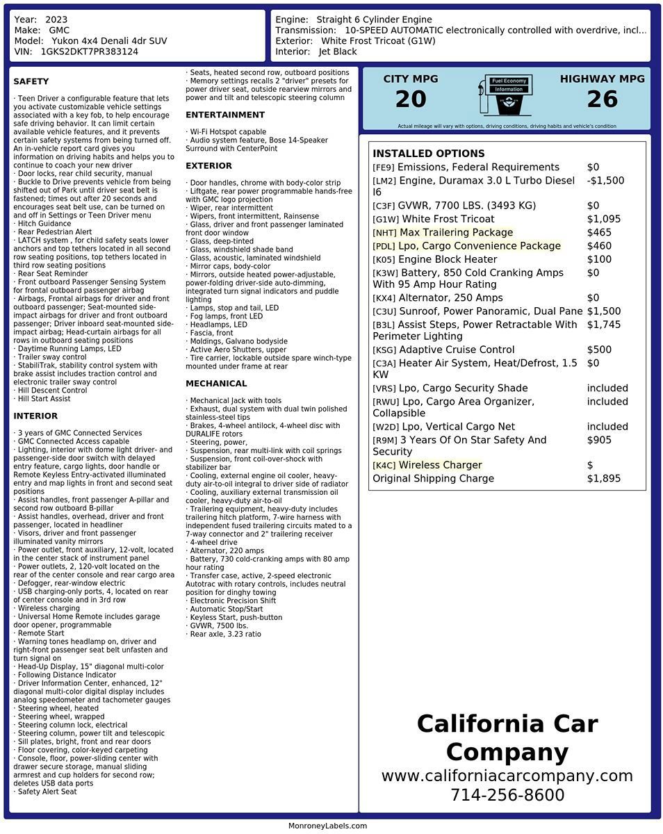 Used 2023 GMC Yukon Denali AWD/4WD image 35
