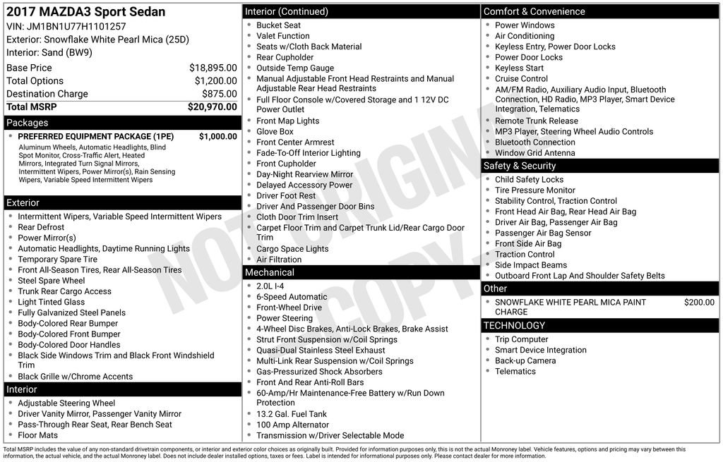 Used 2017 MAZDA MAZDA3 Sport w/ Preferred Equipment Package image 27