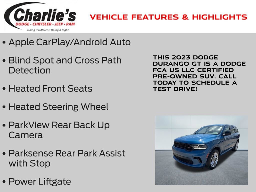 Certified 2023 Dodge Durango GT AWD/4WD image 7