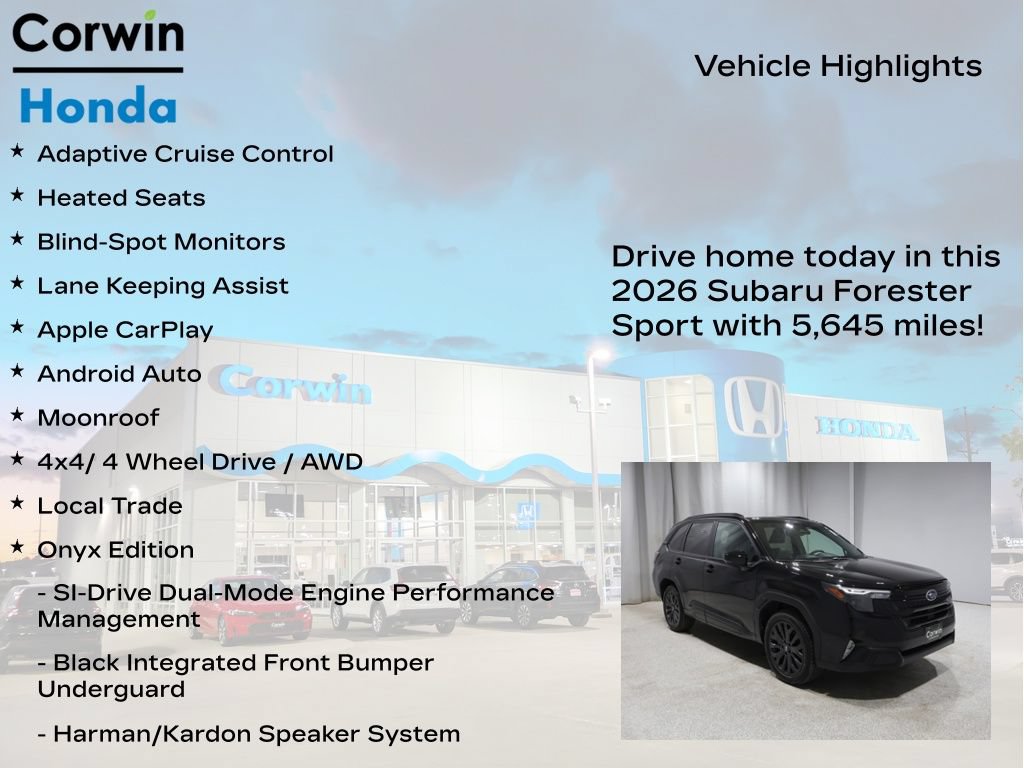 Used 2026 Subaru Forester Sport w/ Onyx Edition AWD/4WD image 6