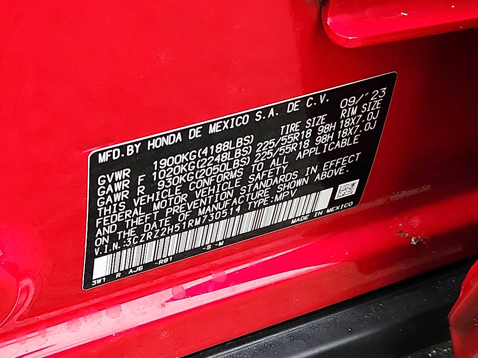 Certified 2024 Honda HR-V Sport image 27