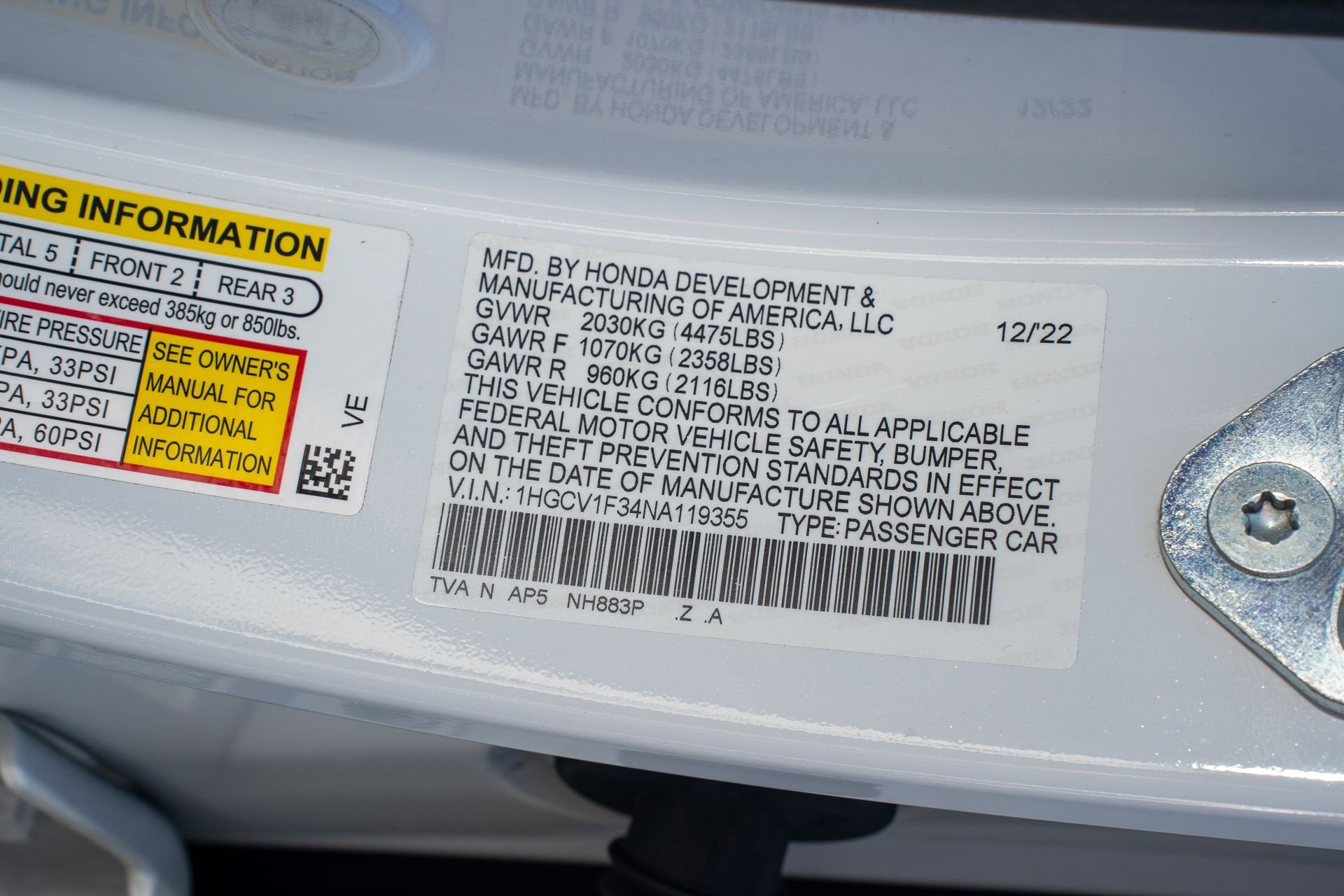 Certified 2022 Honda Accord Sport image 36