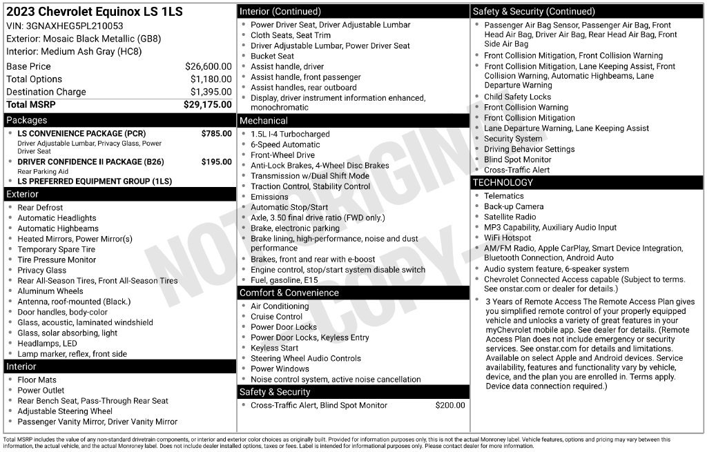 Used 2023 Chevrolet Equinox LS w/ LS Convenience Package FWD image 39