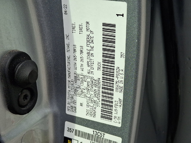 Certified 2022 Toyota Tundra SR5 AWD/4WD image 27