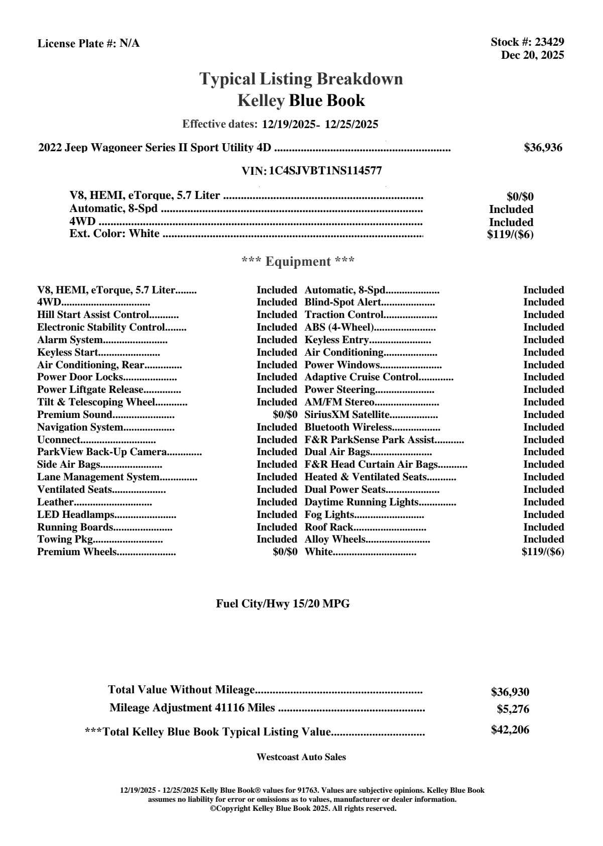 Used 2022 Jeep Wagoneer Series II image 5