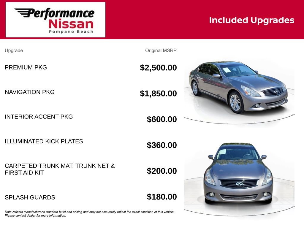 Used 2012 INFINITI G37 X w/ Premium Pkg image 7