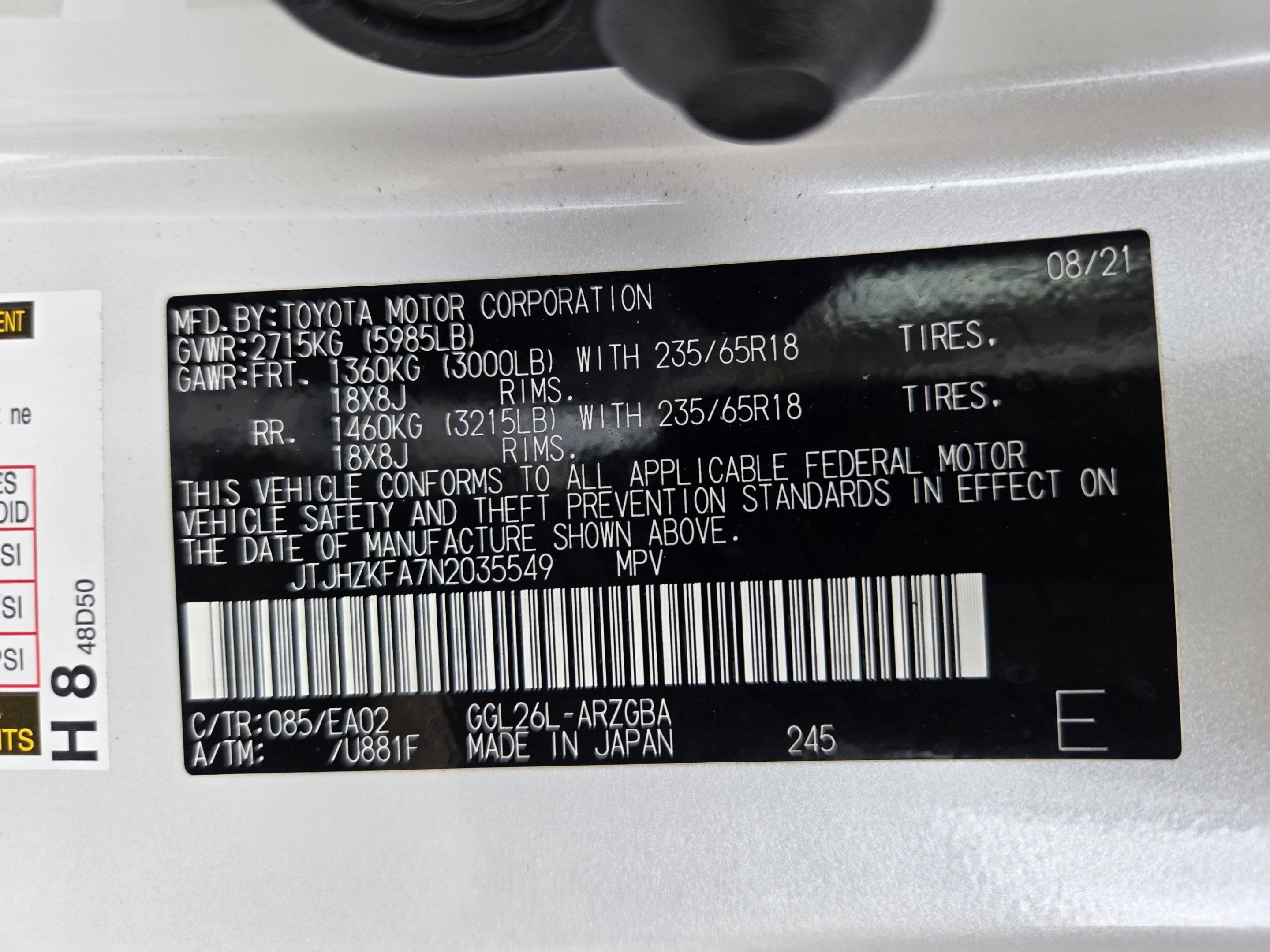 Used 2022 Lexus RX 350L Premium w/ Premium Package AWD/4WD image 11