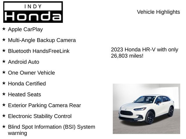 Certified 2023 Honda HR-V Sport image 7