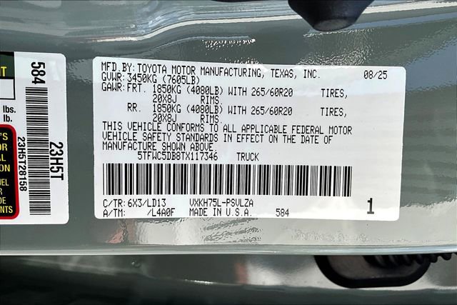 New 2026 Toyota Tundra Limited w/ Limited PVM Package image 11