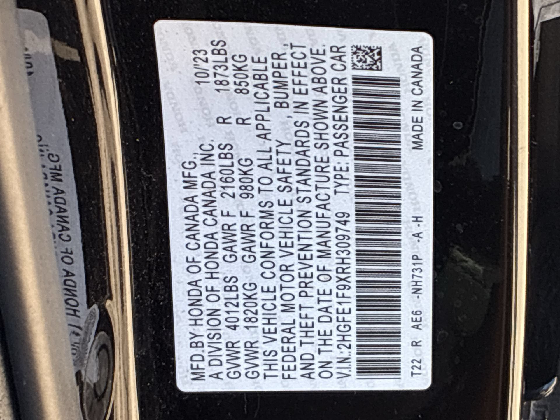 Certified 2024 Honda Civic Touring image 39