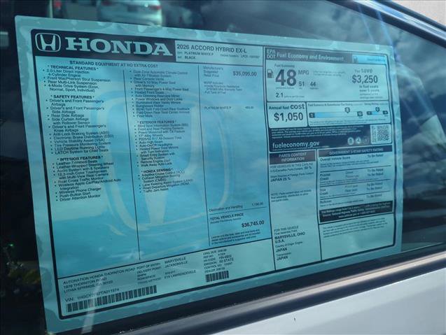 New 2026 Honda Accord EX-L image 21