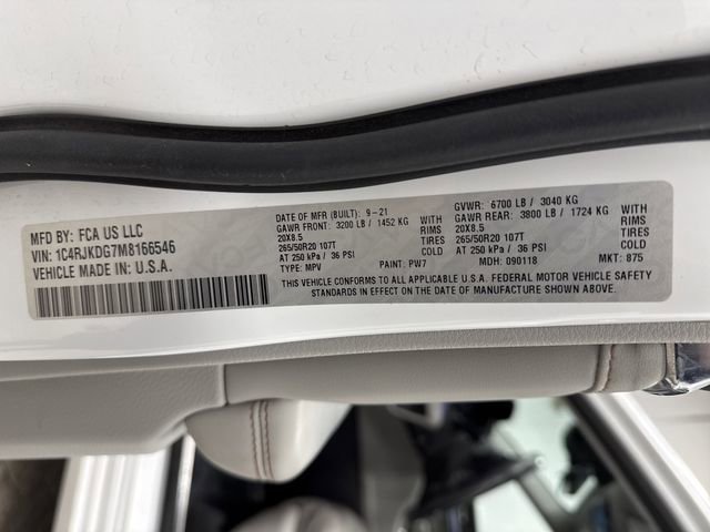 Used 2021 Jeep Grand Cherokee L Overland w/ Advanced Protech Group III image 45