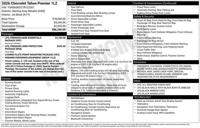 New 2026 Chevrolet Tahoe Premier image 25