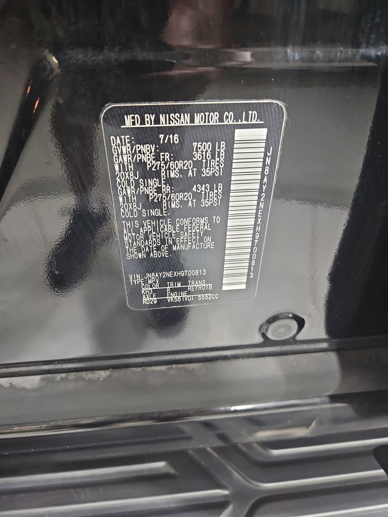 Used 2017 Nissan Armada Platinum w/ Captain Seat Package AWD/4WD image 31