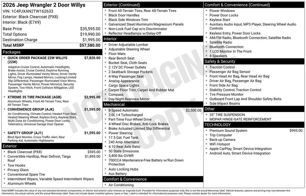 New 2026 Jeep Wrangler Sport AWD/4WD image 3