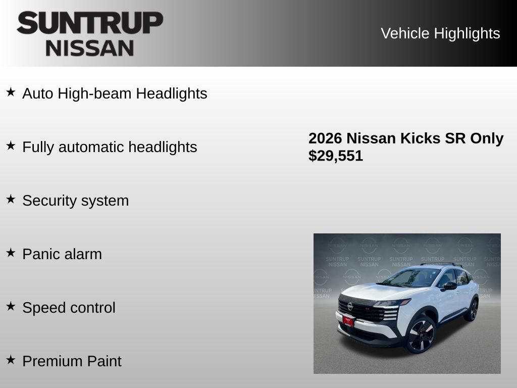 Used 2026 Nissan Kicks SR w/ Cold Weather Package AWD/4WD image 38