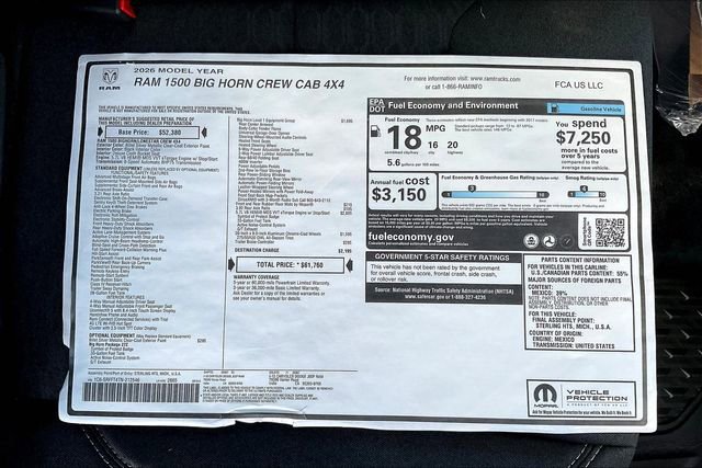 New 2026 RAM 1500 Big Horn image 16