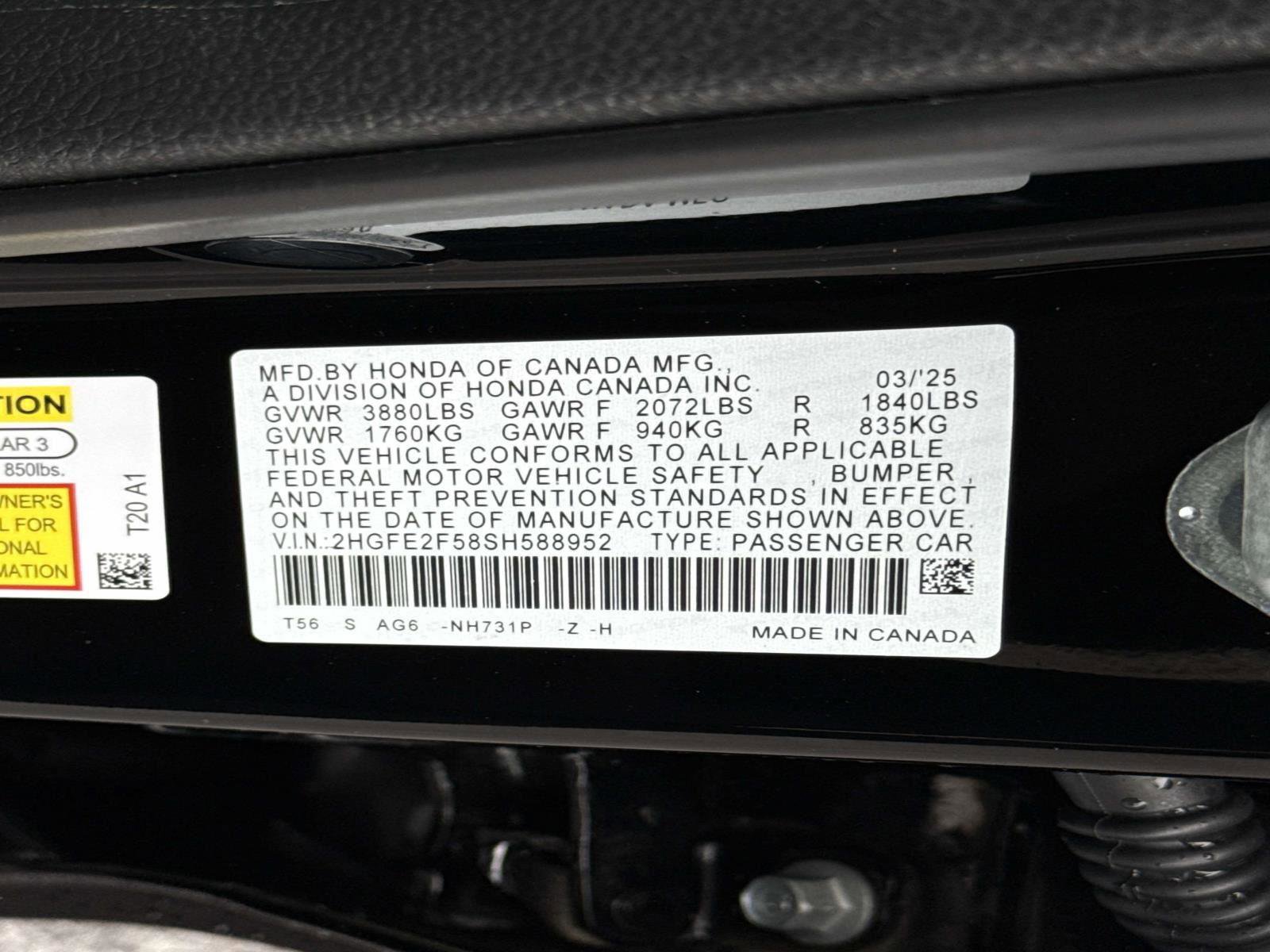 Used 2025 Honda Civic Sport image 30