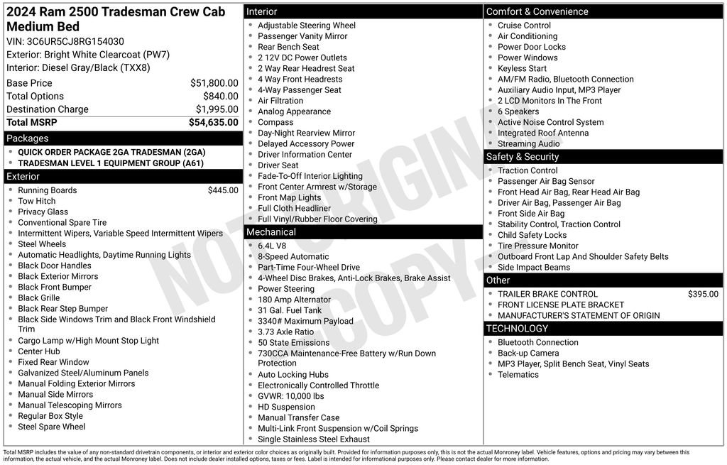 Certified 2024 RAM 2500 Tradesman image 8