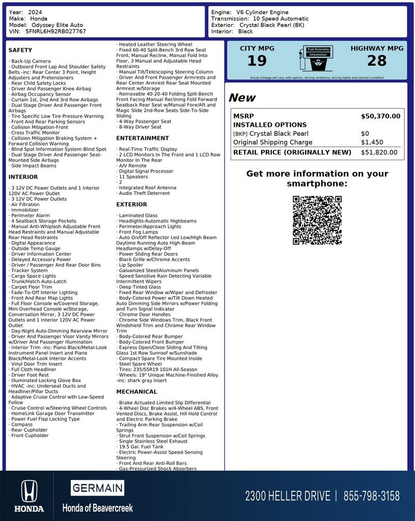 Used 2024 Honda Odyssey Elite image 33