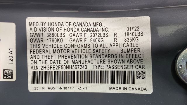 Used 2022 Honda Civic Sport image 26