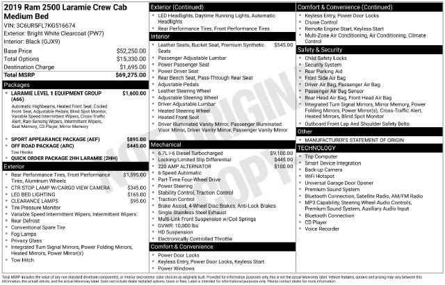 Used 2019 RAM 2500 Laramie AWD/4WD image 3