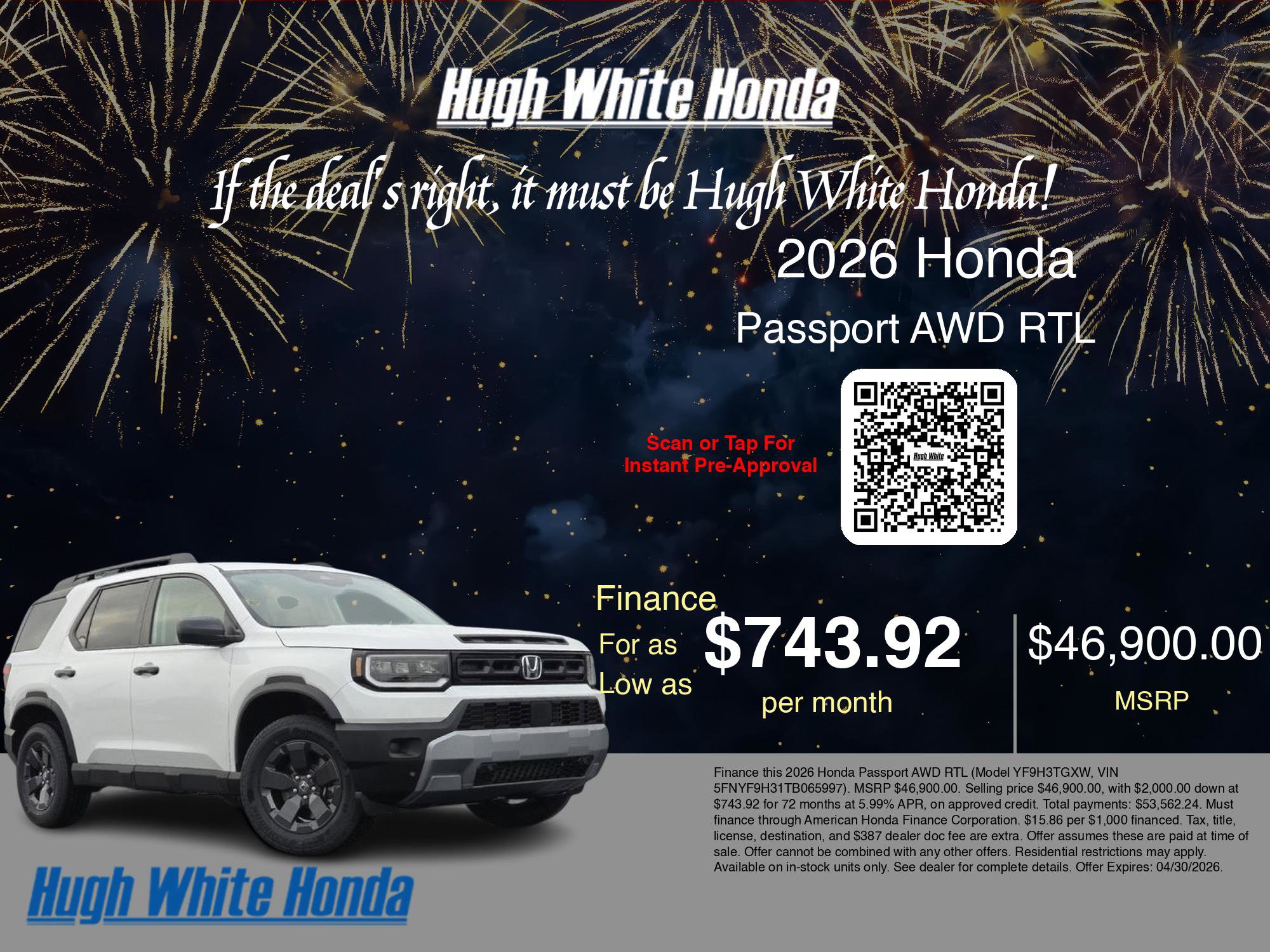 New 2026 Honda Passport RTL image 7