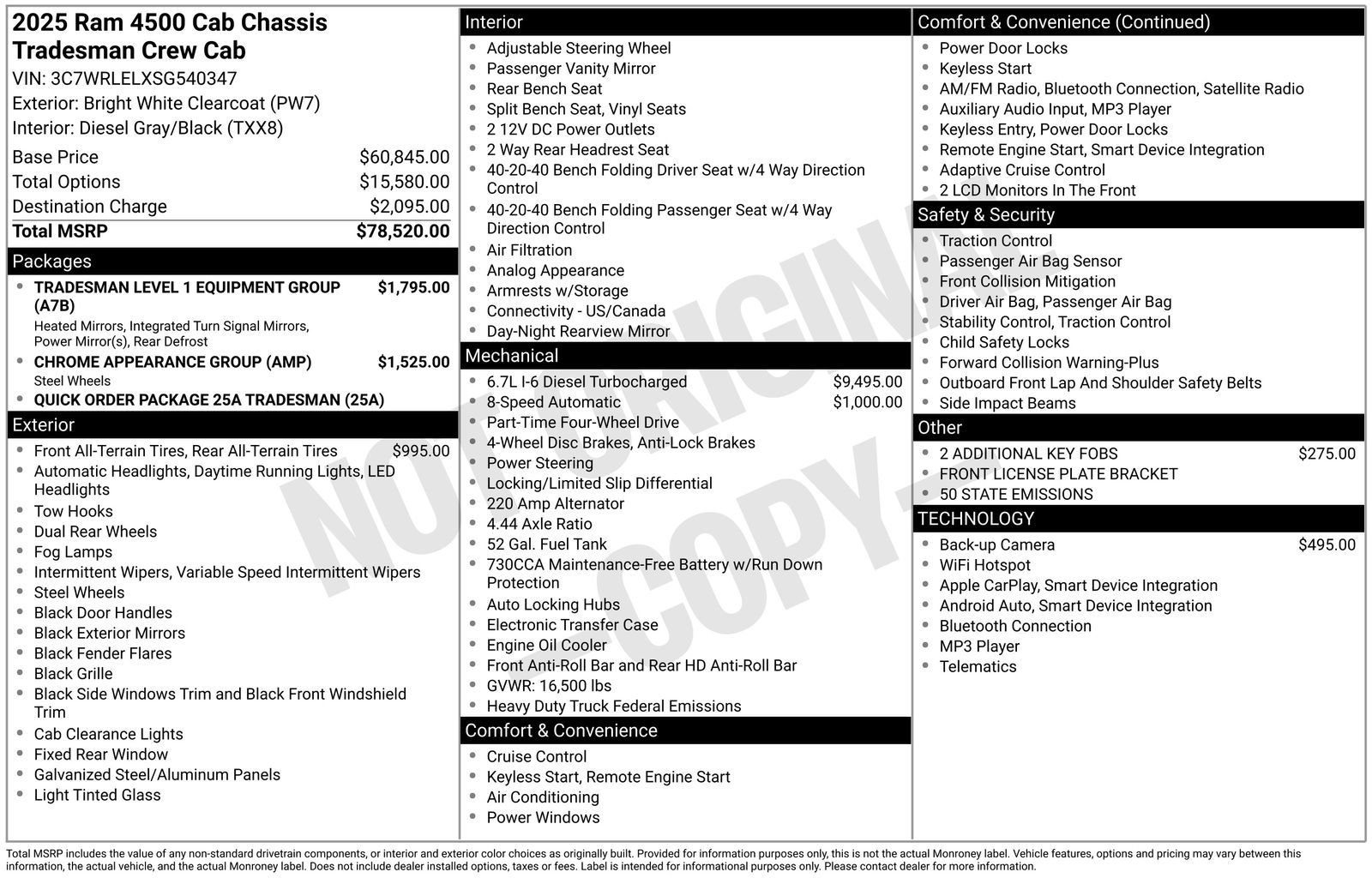 New 2025 RAM 4500 Tradesman AWD/4WD image 5