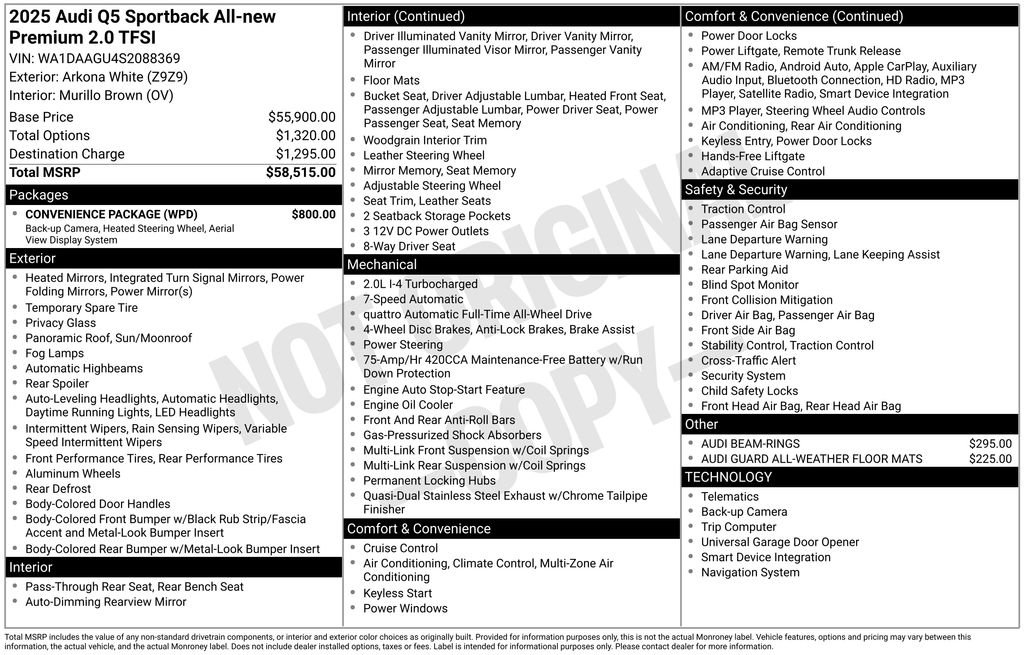 Certified 2025 Audi Q5 Premium w/ Convenience Package image 29
