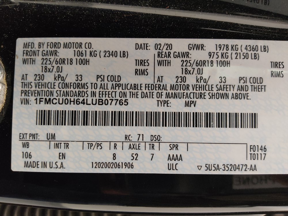 Used 2020 Ford Escape SEL FWD image 33