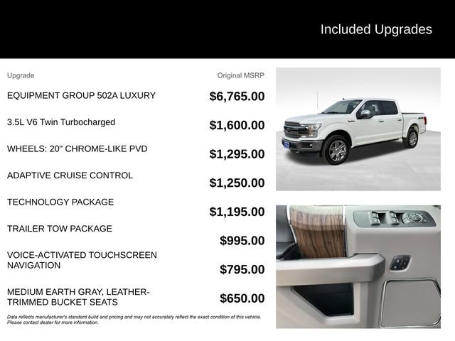 Certified 2020 Ford F150 Lariat w/ Equipment Group 502A Luxury image 5