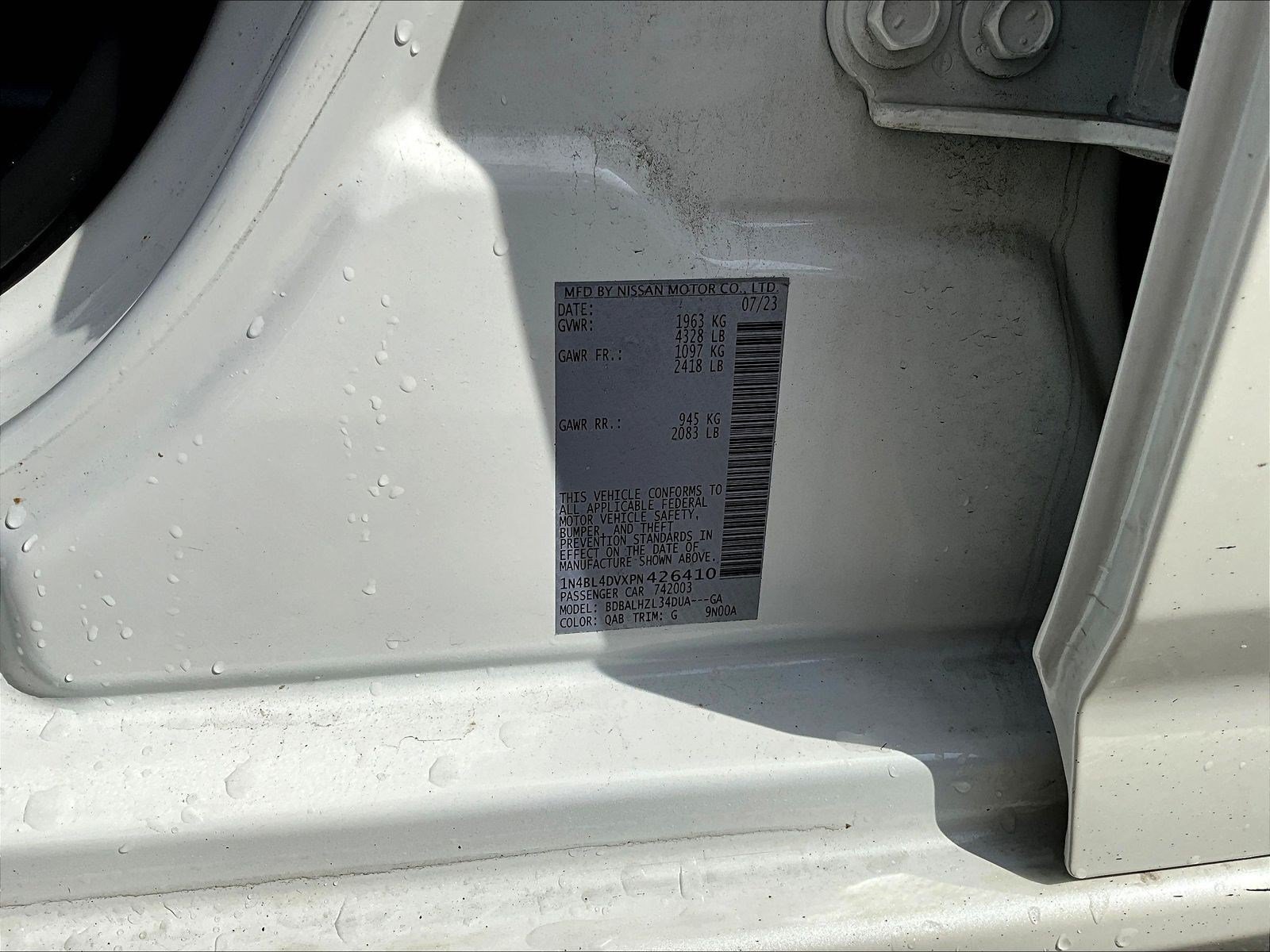 Certified 2023 Nissan Altima 2.5 SV FWD image 6