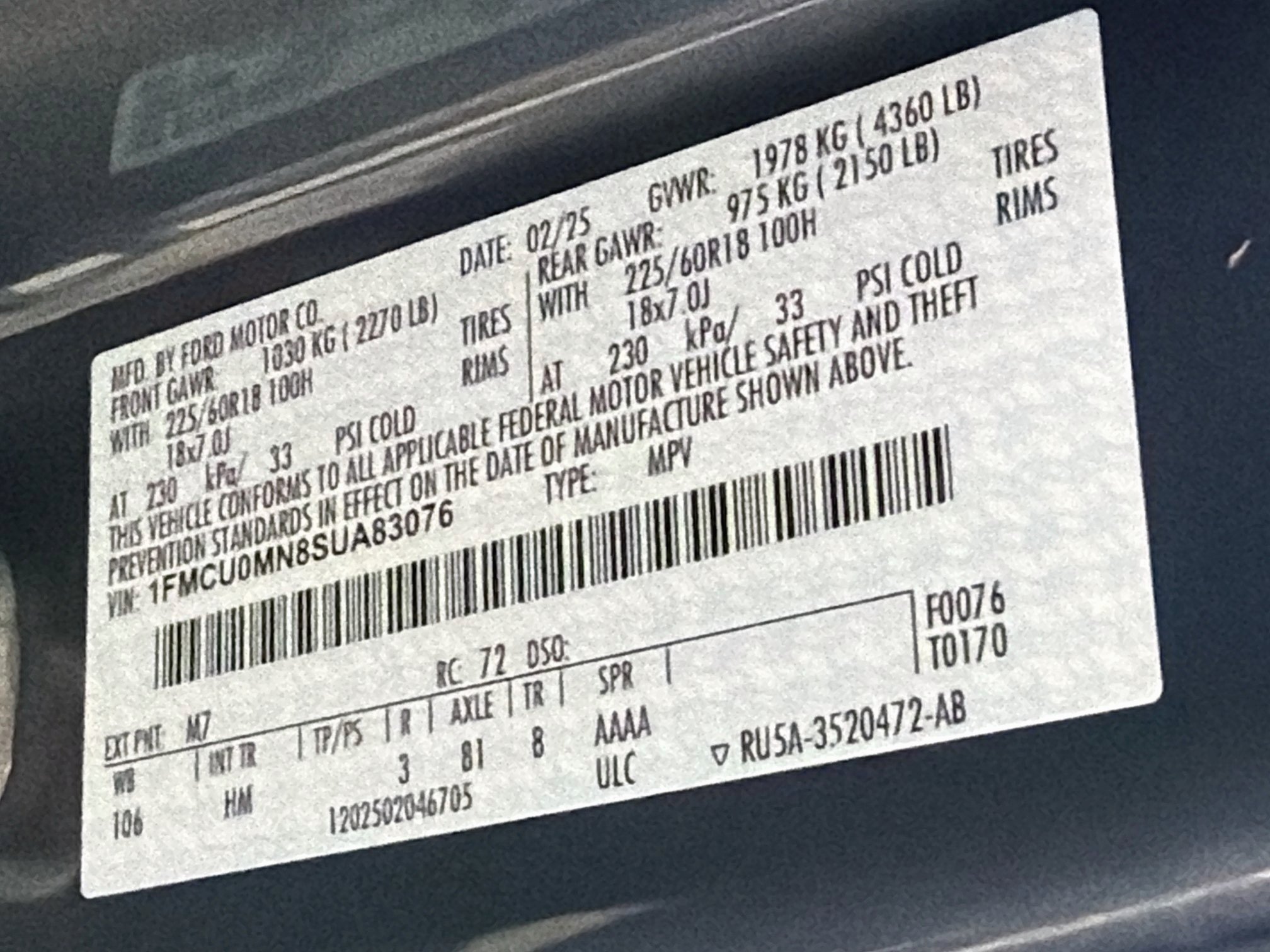 Used 2025 Ford Escape ST-Line FWD image 12