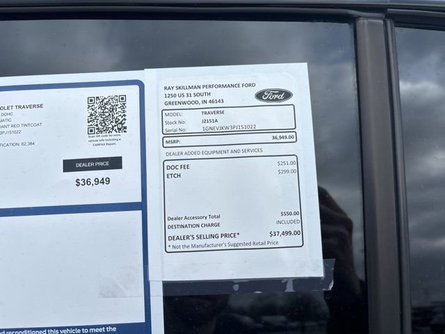 Used 2023 Chevrolet Traverse RS w/ LPO, Floor Liner Package AWD/4WD image 3