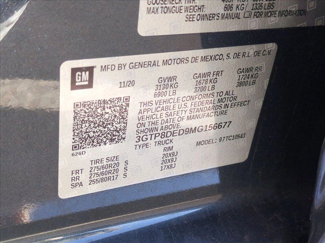 Used 2021 GMC Sierra 1500 SLT w/ SLT Premium Plus Package RWD image 24