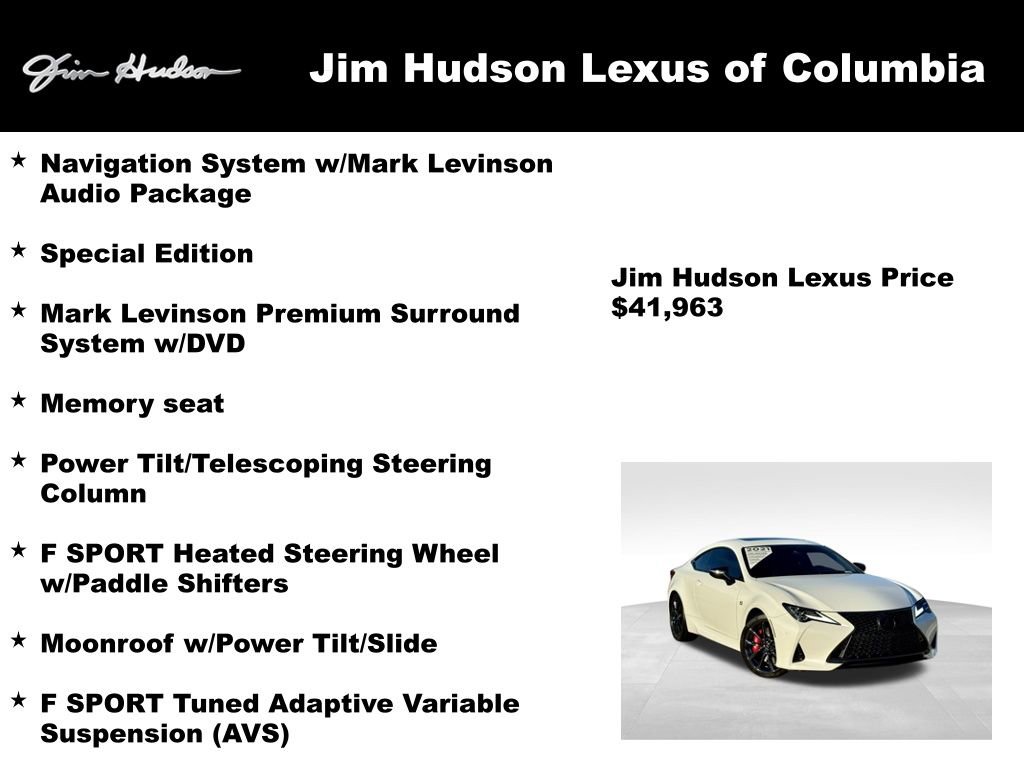 Certified 2021 Lexus RC 350 F Sport image 4