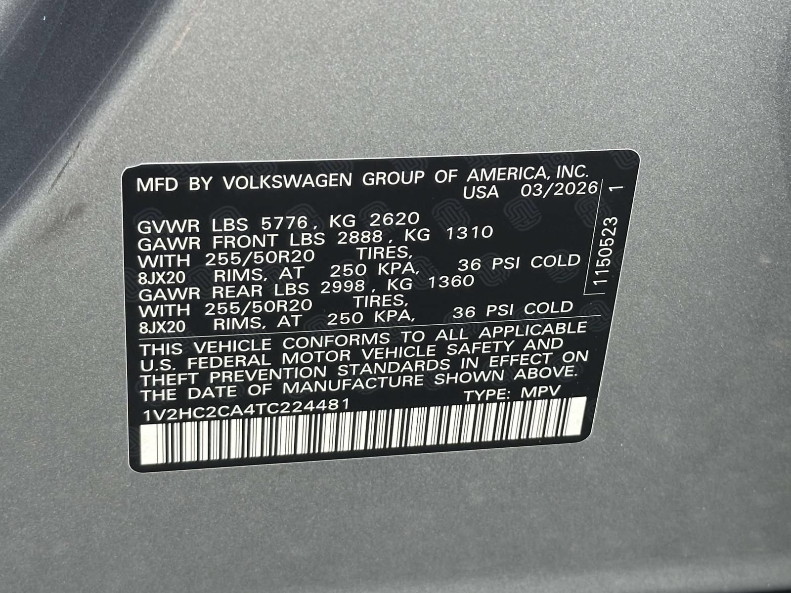 New 2026 Volkswagen Atlas Cross Sport SE AWD/4WD image 16