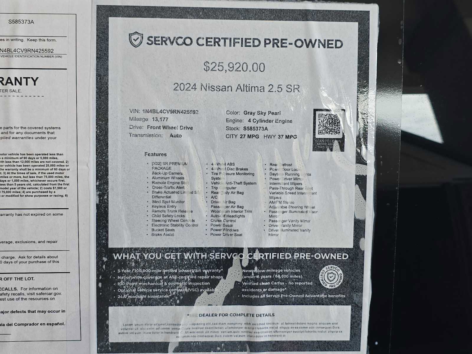 Used 2024 Nissan Altima 2.5 SR w/ SR Premium Package image 30