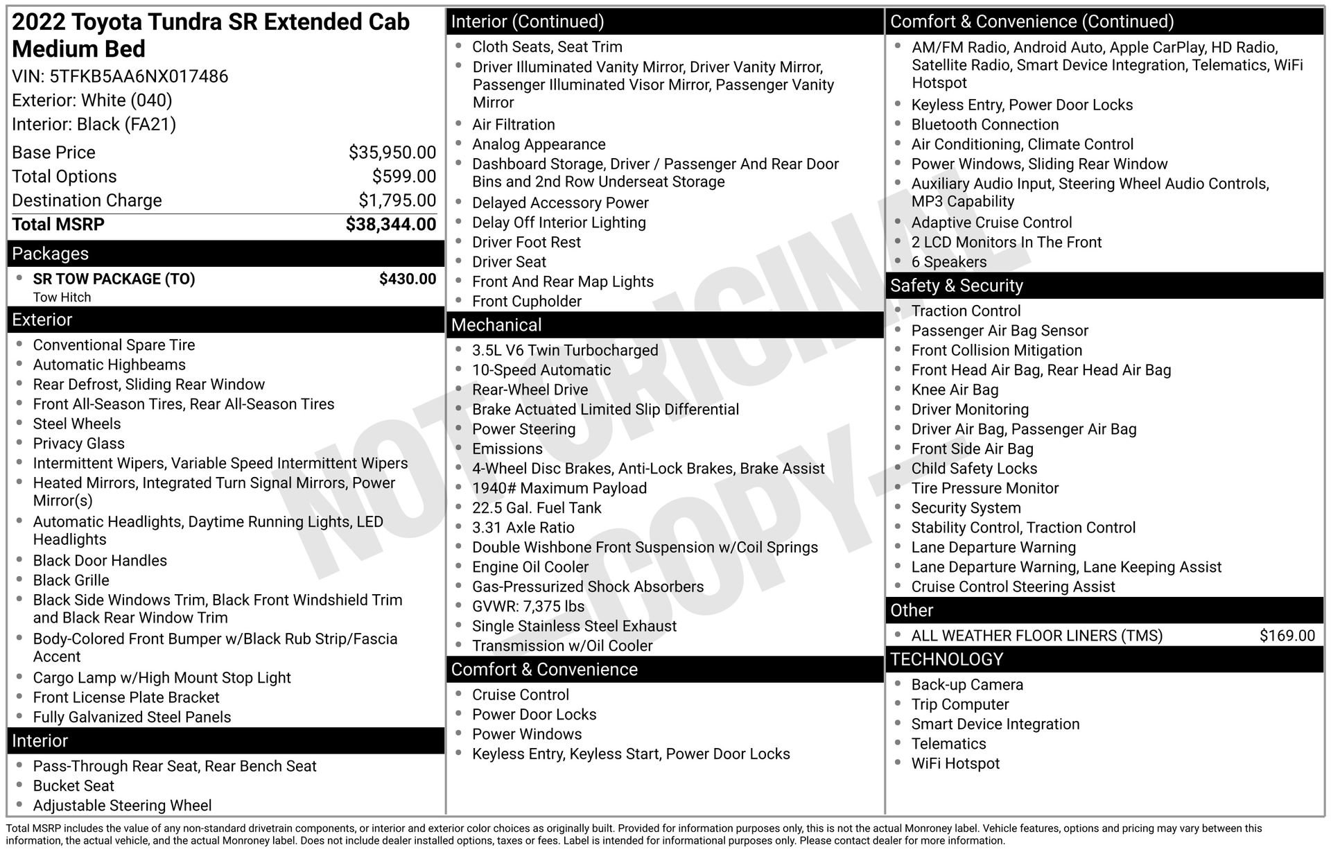 Used 2022 Toyota Tundra SR w/ SR Tow Package image 44