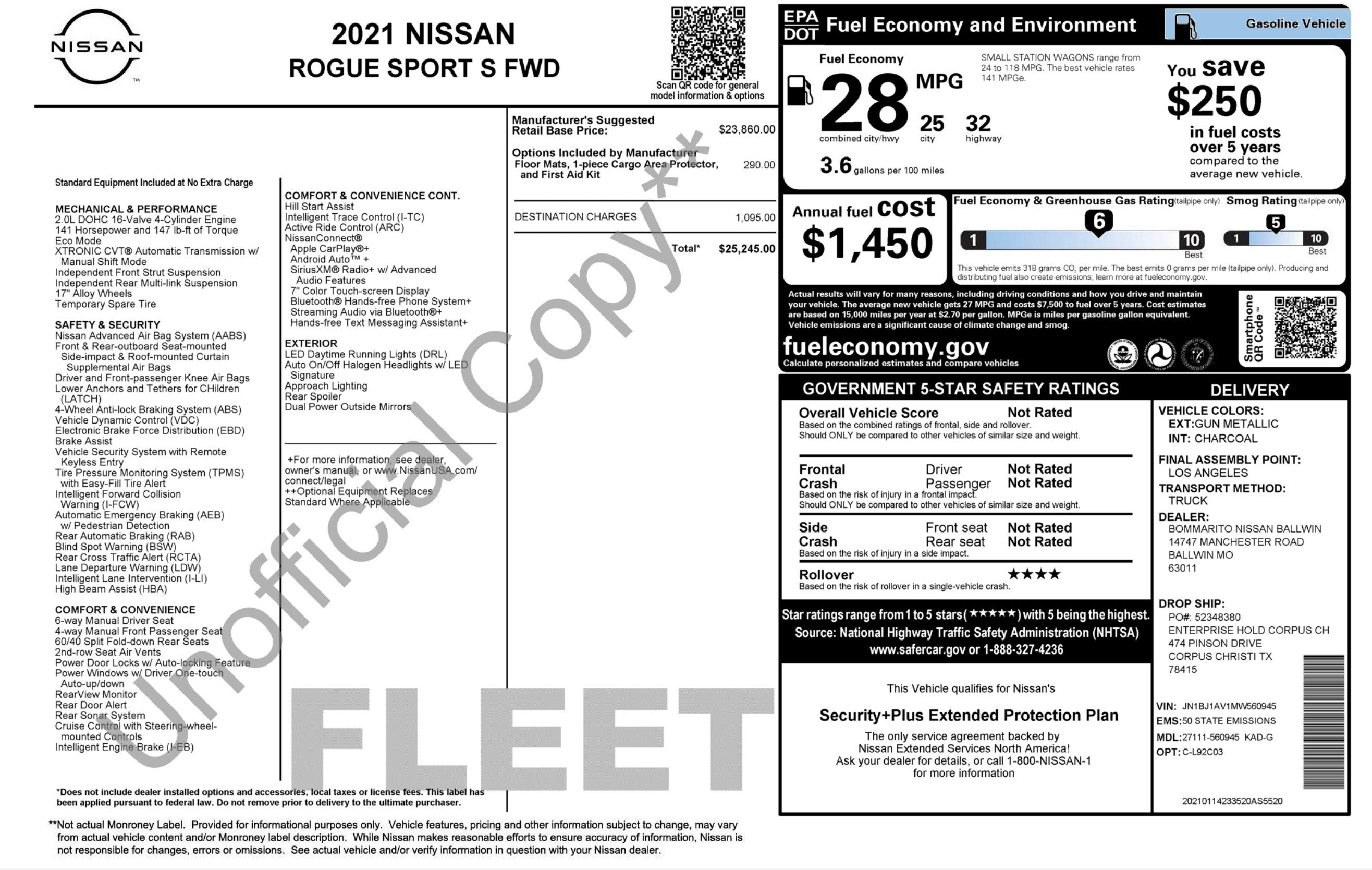 Used 2021 Nissan Rogue Sport S FWD image 2