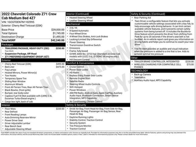 Used 2022 Chevrolet Colorado Z71 image 57