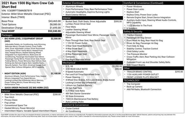 Used 2021 RAM 1500 Big Horn AWD/4WD image 24