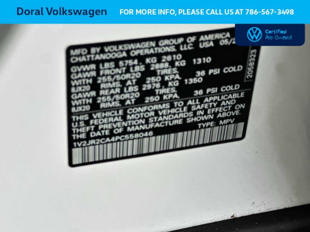 Certified 2023 Volkswagen Atlas SE w/ Panoramic Sunroof Package FWD image 29