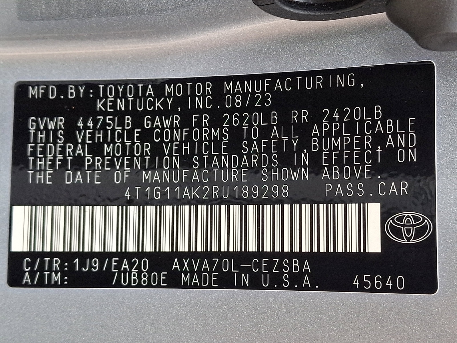 Certified 2024 Toyota Camry SE FWD image 26